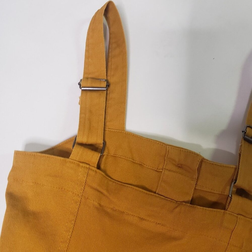 H&M Divided Dress Women's Size 2 Denim Overall Jumper Mustard Gold 90s Y2K Retro - Picture 10 of 16